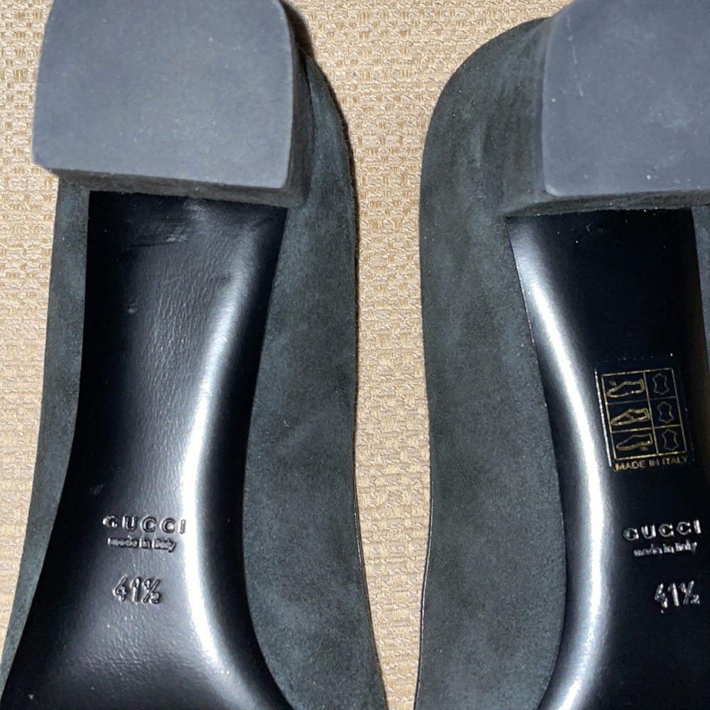 New Authentic gucci Horsebit suede heel - Picture 4 of 16